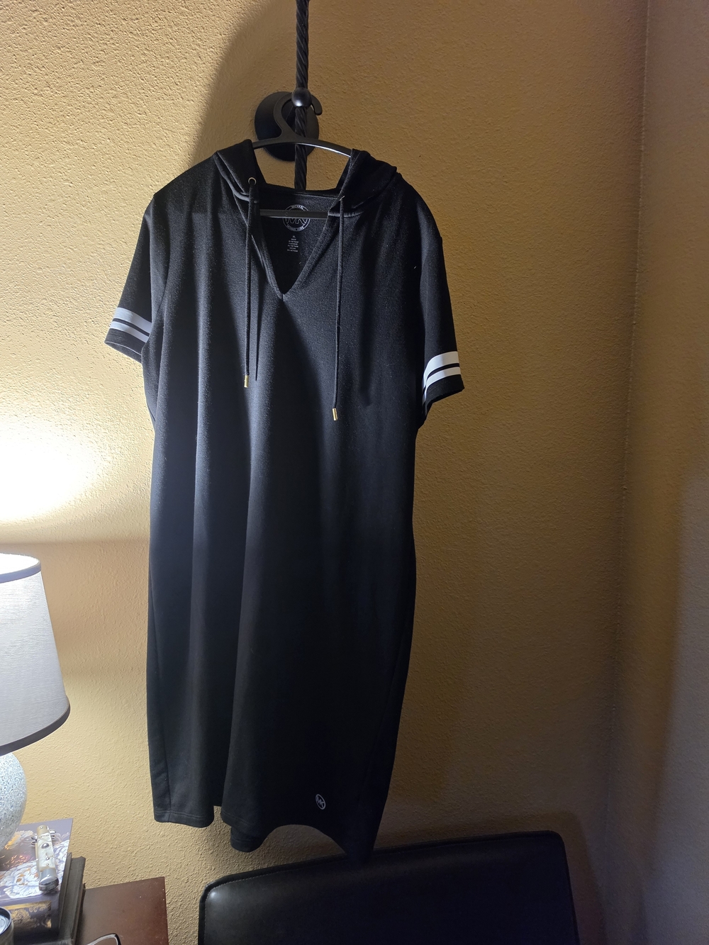 Michael Kors Black Hooded Shirt Dress in size XL